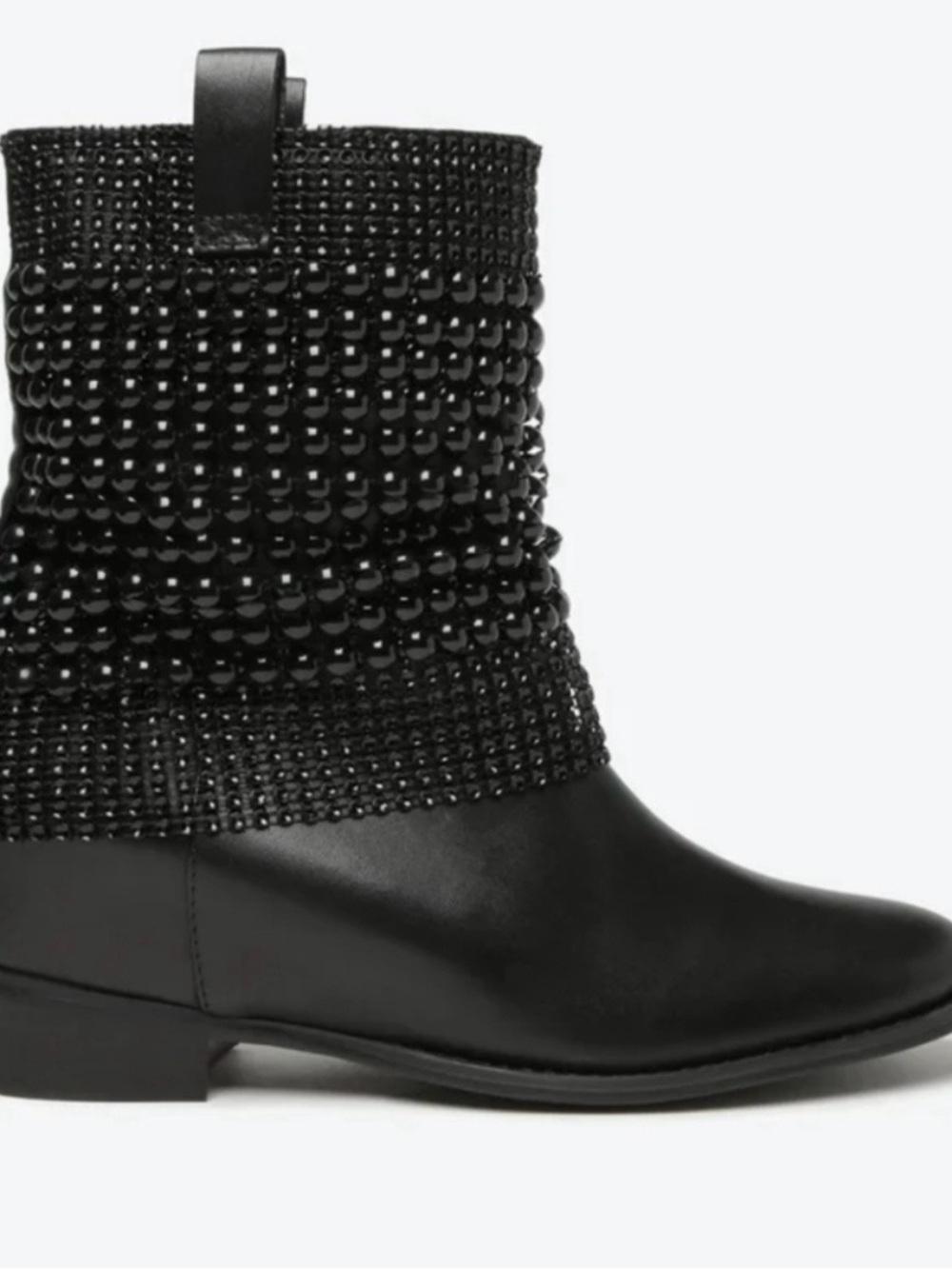 SCHUTZ Black Beaded Ankle Bootie size 7.5
